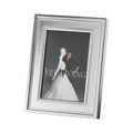 Waterford Wedgwood Crystal Grosgrain Silver 4"x6" Photo Frame